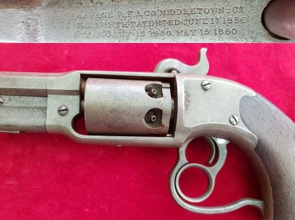 X X SOLD X XX American Civil War Period .36 cal Savage percussion revolver. C.1861-1862. Ref 2084