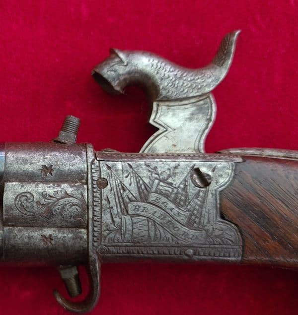 X X X   S OLD X X X A double Barrel Turn-over  percussion Pistol by EGAN of BRADFORD. Ref 3590