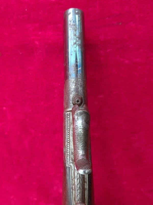 X X X   S OLD X X X A double Barrel Turn-over  percussion Pistol by EGAN of BRADFORD. Ref 3590