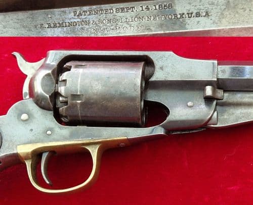 X X X SOL D X X X Remington 1858 New Model Army .44 Percussion Revolver. Circa 1861-1865. Ref 4578