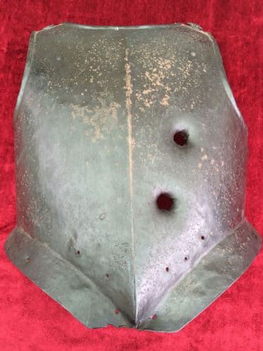 X X X SOLD TO A MUSEUM IN THE USA. X X X British iron breast-plate. English civil war period. Circa