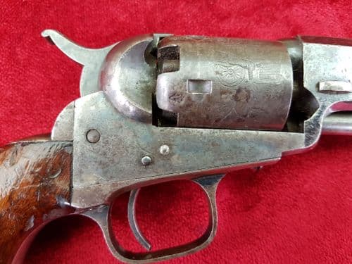 X X X SOLD X X  A rare Colt London made 1849 pocket model .31 Cal Percussion revolver with 4 inch