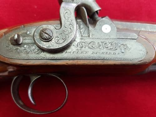 X X X SOLD X X A rare large bore belt pistol with swivel rammer, by Westley Richards. Ref 9545.