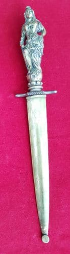 X X X SOLD X X  A Romantic Dagger the hilt in the shape of a Greek or Roman Goddess. Ref 1045