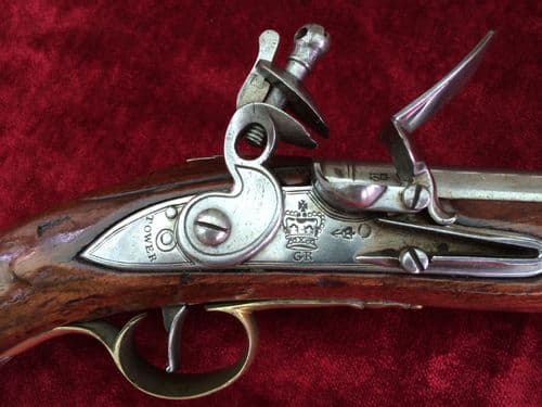 X X X SOLD X X   A scarce British military Flintlock Long Sea-Service belt Pistol of the Napoleonic