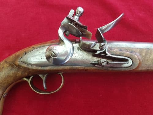 X X X SOLD X X  A sea service officer's Flintlock Pistol of large .70 calibre. Circa 1800. Ref 1250.