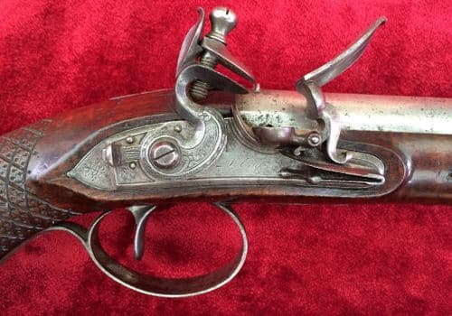 X X X SOLD X X English Flintlock pistol by Durrs EGG of London. Ref 1933.