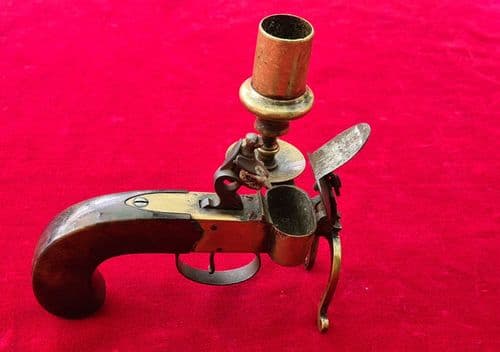 X  X  X SOLD X  X  X  18th century flintlock tinder-lighter. Napoleonic era, C. 1750-1800. Ref 4087