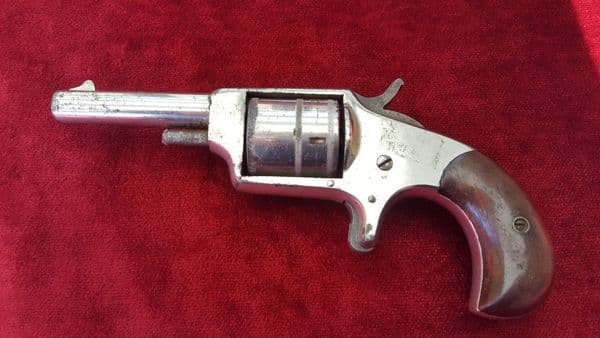 X  X X SOLD X X X  5 shot .32 Rimfire Pocket Revolver made by Hopkins & Allen circa 1879. Ref 9093.