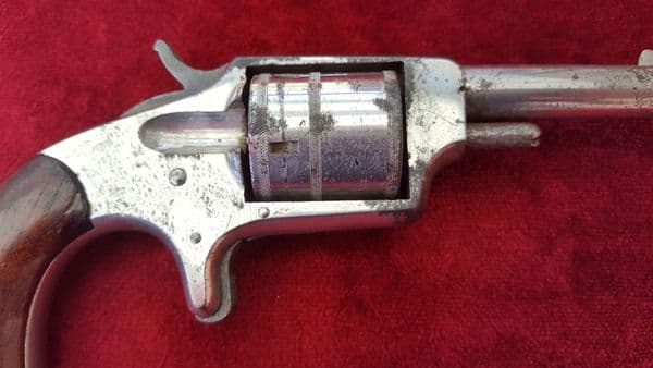 X  X X SOLD X X X  5 shot .32 Rimfire Pocket Revolver made by Hopkins & Allen circa 1879. Ref 9093.