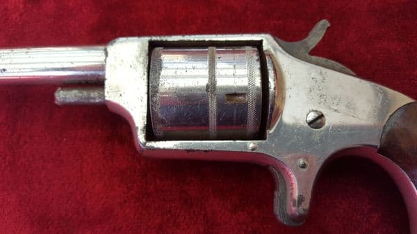 X  X X SOLD X X X  5 shot .32 Rimfire Pocket Revolver made by Hopkins & Allen circa 1879. Ref 9093.