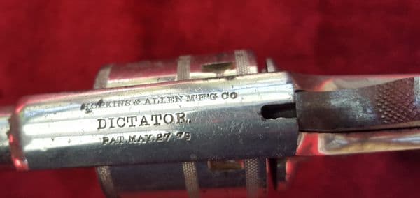 X  X X SOLD X X X  5 shot .32 Rimfire Pocket Revolver made by Hopkins & Allen circa 1879. Ref 9093.
