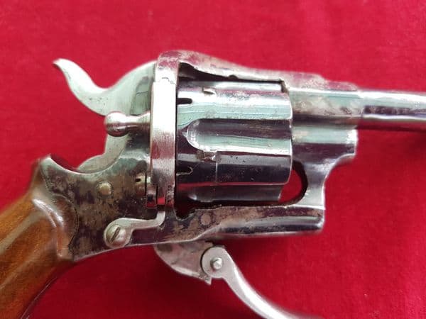 X X X  SOLD  X X X  7mm pin-fire revolver. The frame stamped with Liege proof mark. Ref 1274.