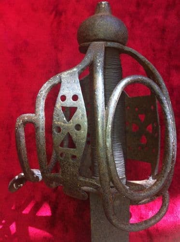 X X X SOLD X X X   A BASKET HILT SWORD CIRCA 1740-1760. A COMPLETELY UNTOUCHED PIECE. Ref 6722.