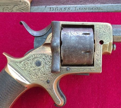 X X X SOLD  X X X A bronze frame rim-fire Revolver by TRANTER. C.1875. Action at fault. Ref 3291