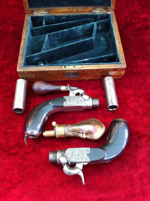 X X X  SOLD X X X   A Fine Pair of Continental Large Calibre Percussion Man-Stopper Pistols,
