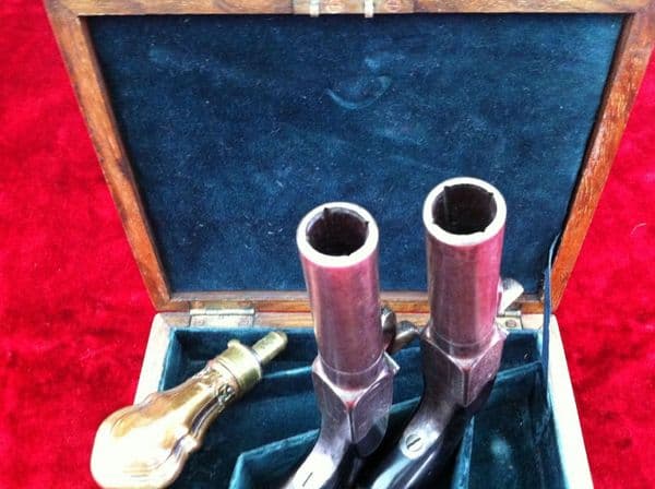 X X X  SOLD X X X   A Fine Pair of Continental Large Calibre Percussion Man-Stopper Pistols,