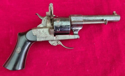 X X X SOLD X X X   A-fire revolver with a folding trigger. Circa 1865. Ref 3402
