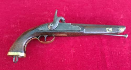 X X X SOLD  X X X  A French Military Officer's percussion Pistol, circa 1835-1850. Ref 3311