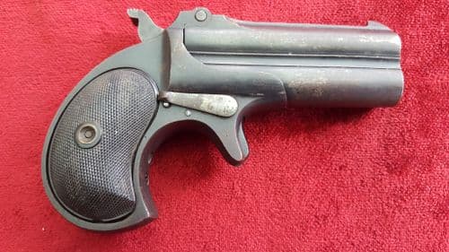 X X X SOLD X X X   A good antique Over & Under Remington Double barrelled .41 rimfire Derringer.