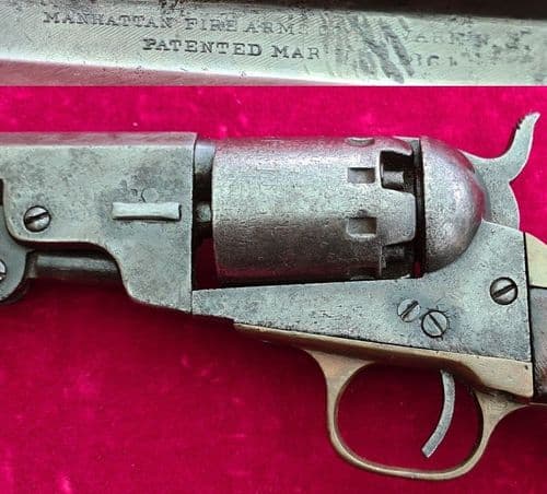 X X X SOLD X X X A Manhattan 5 shot .36 calibre Percussion Revolver. Circa 1859-1868. Ref 3881
