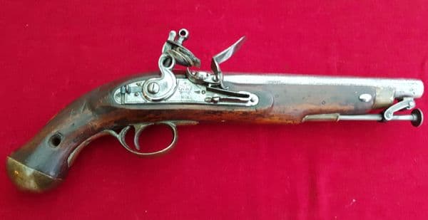 X X X  SOLD X X X  A New Land pattern officer's Flintlock Pistol engraved W.R. Ref 1664.