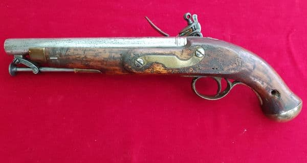 X X X  SOLD X X X  A New Land pattern officer's Flintlock Pistol engraved W.R. Ref 1664.