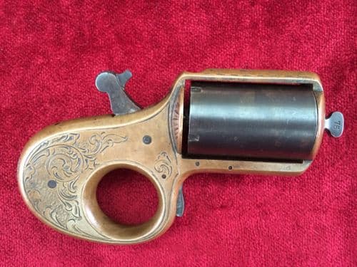 X X X  SOLD X X X A rare American Reid's patent "MY FRIEND" Knuckle-duster pistol in .32 Rimfire