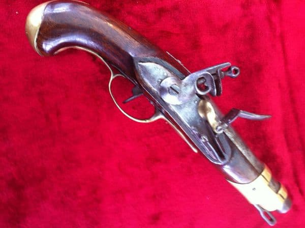 X  X X SOLD X X X A Rare French Napoleonic Military Flintlock Pistol C. 1780-1820. Ref 6669