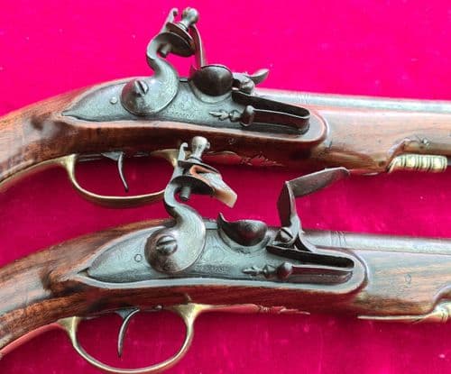X X X SOLD X X X A rare pair of Blunderbuss pistols engraved L Braine. Circa 1720. Ref 3967
