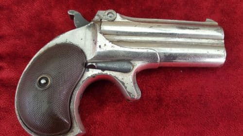 X X X SOLD X X X A Remington .41 rim-fire gambler's Derringer pistol. C. 1885. Ref 9132.
