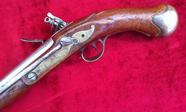 X X X  SOLD X X X  A scarce British Flintlock Long sea-service pistol, from the time of Nelson's
