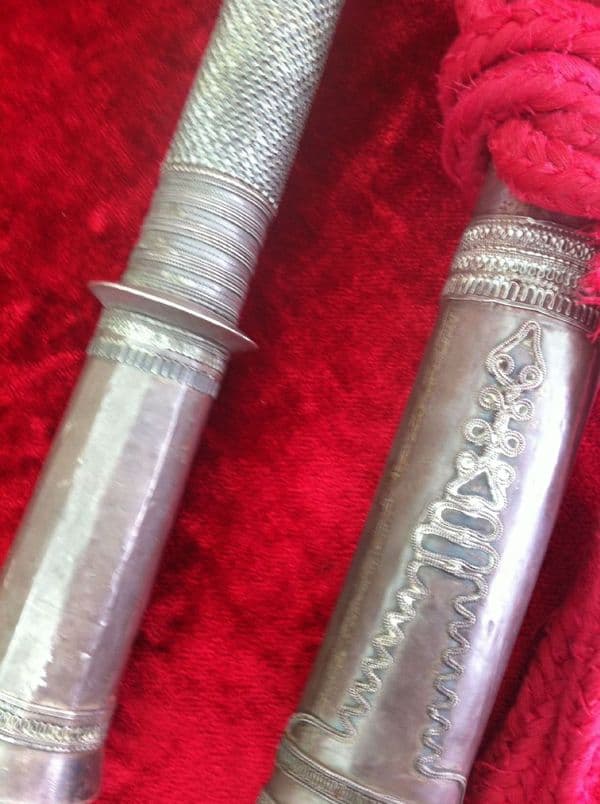 X X X   SOLD  X X X  A Silver Covered Burmese Dha sword. Complete with its original silver covered