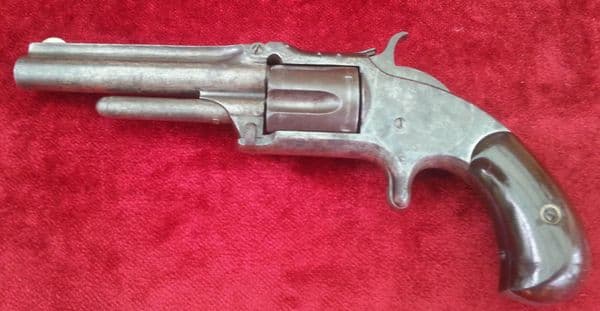X X X  SOLD X X X  A Smith and Wesson Antique 5 shot .32 cal Rimfire Revolver, Circa 1865 - 1875.