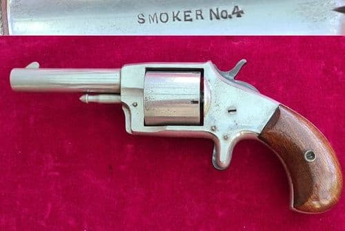 X X X SOLD X X X   A SMOKER No4 .41 cal rimfire Revolver made by Iver Johnson. C. 1875. Ref 3868.