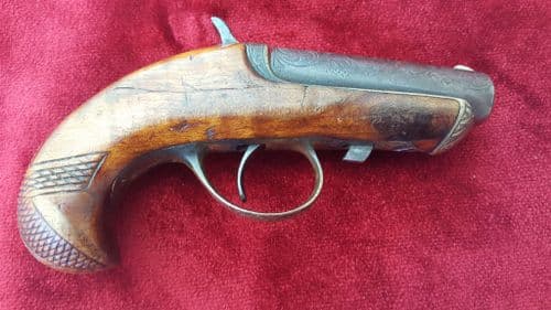 X X X SOLD X X X   A very scarce American 19th Century single shot breech loading Derringer pistol
