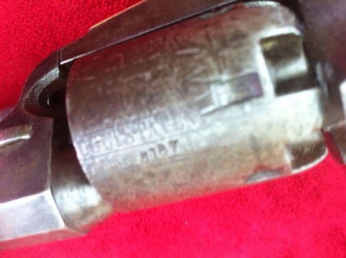 X X X SOLD X X X    American antique 6 shot .31 calibre Colt 1849 pocket model percussion revolver.