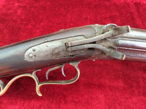 X X X SOLD X X X American Plains long-rifle, Fitted with mule-ear hammers. Ref 8897.