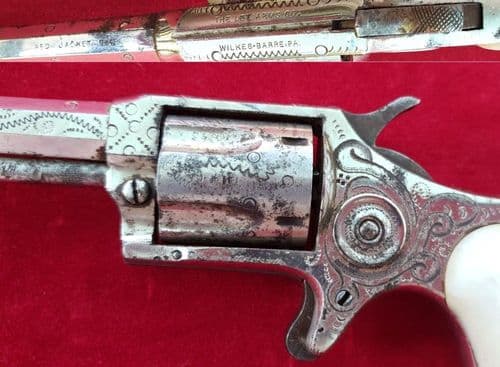 X X X SOLD X X X American Red Jacket No 4 rimfire revolver, Needs fixing. Circa 1875. Ref 2575