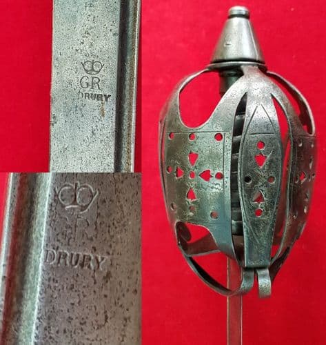 X X X SOLD X X X Basket hilt Highland Regiments C. 1757-1784 Ref 1782.