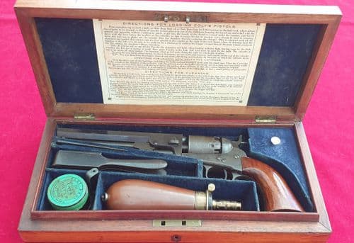 X X X SOLD  X X X Cased Colt model 1849 London pocket   revolver.  Ref 2970
