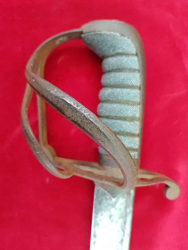 X X X  SOLD X X X   Cavalry sabre carried by Major Bridger 12th L D at Waterloo in 1815. Ref 1213.