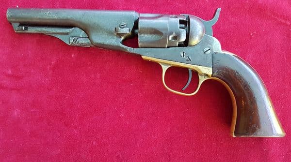 X  X X  SOLD X X X  Colt 1862 Police model .36 cal Percussion 5 shot revolver. Circa 1863. Ref 1444.