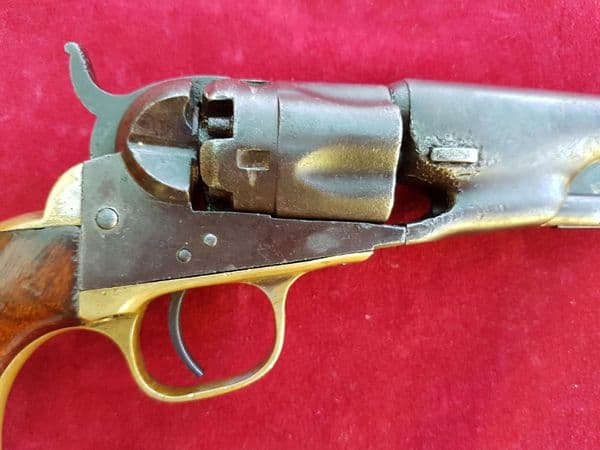 X  X X  SOLD X X X  Colt 1862 Police model .36 cal Percussion 5 shot revolver. Circa 1863. Ref 1444.