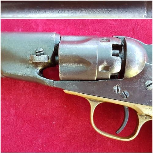 X X X SOLD X X X Colt 1862 Police model .36 cal Percussion 5 shot revolver. Circa 1863. Ref 1444.