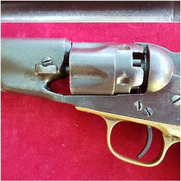 X X X SOLD X X X Colt 1862 Police model .36 cal Percussion 5 shot revolver. Circa 1863. Ref 1444.