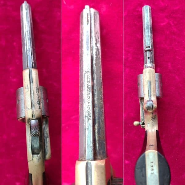 X X X  SOLD X X X  Cup fire revolver by Eagle Arms Co. New York. Circa 1860. Ref  3373