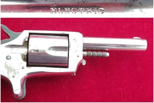 X X X SOLD X X X  "ELECTRIC" model 5 shot .32 Cal rim-fire revolver. Circa 1875.Ref 2640.