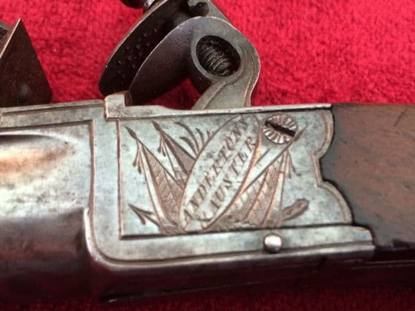 X  X X SOLD X X X English Flintlock Boxlock pistol by ANDERTONS & AUSTER, Good condition. Ref 8934.