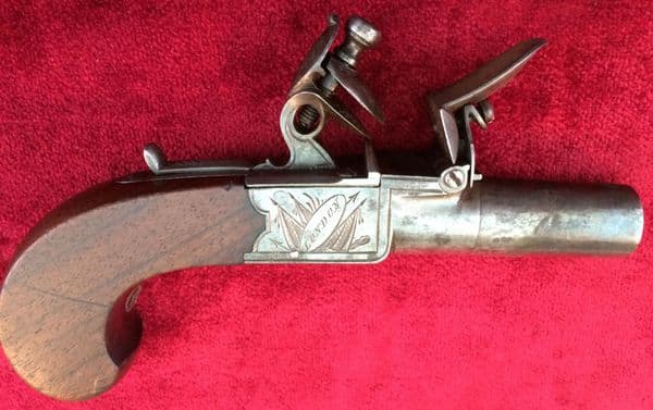 X  X X SOLD X X X English Flintlock Boxlock pistol by ANDERTONS & AUSTER, Good condition. Ref 8934.
